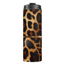 Chic und trendy Mit Monogramm Leopard Print Thermosbecher