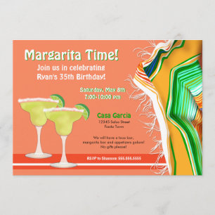 Chic und zeitgenössisches Margarita Party Einladung