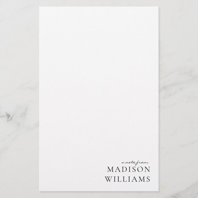 Chic Une note de la papeterie de typographie de sc (Devant)