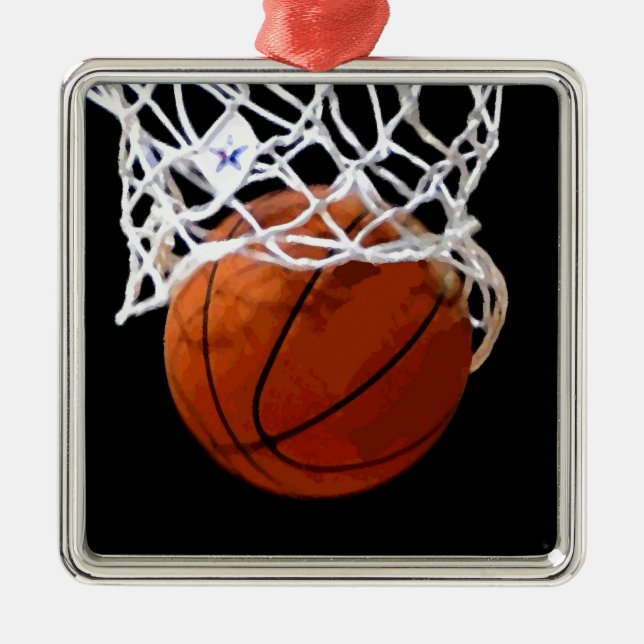 Chic Unique Basketball Weihnachtsbaum Ornamente (Vorne)