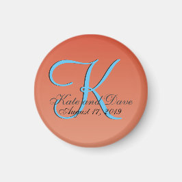 Chic Unique Red Orange Magnet