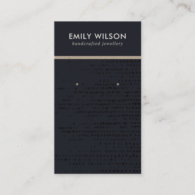 CHIC URBAN BLACK KRAFT STUD EARRING DISPLAY CARD VISITENKARTE (Vorderseite)