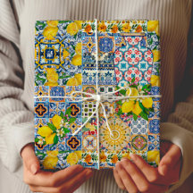 Chic Vase, mediterrane Orangenfliesen