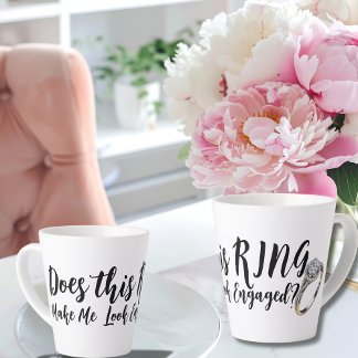 Chic Verlobung Geschenk für Bride anzeigen Milchtasse