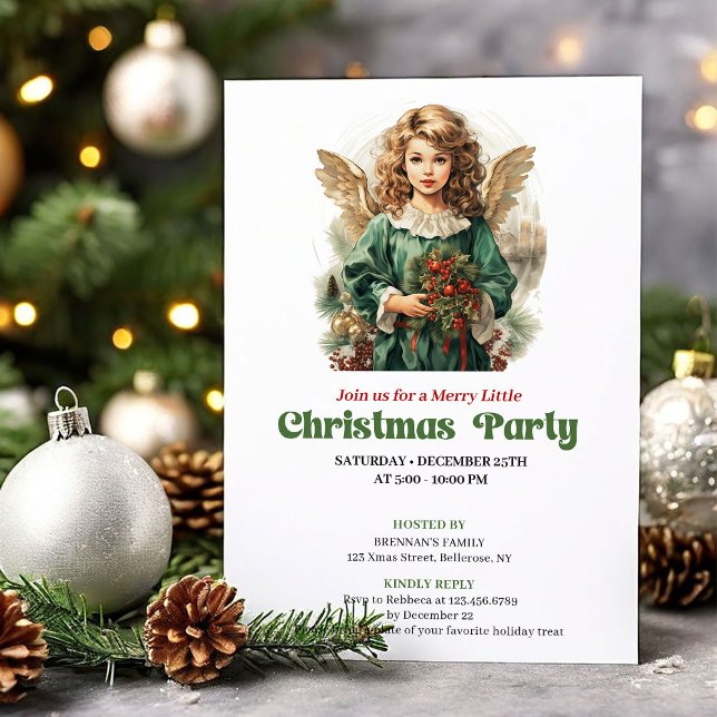 Chic Victorian Christmas angel party invitation Einladung (Chic Victorian Christmas angel party invitation

)