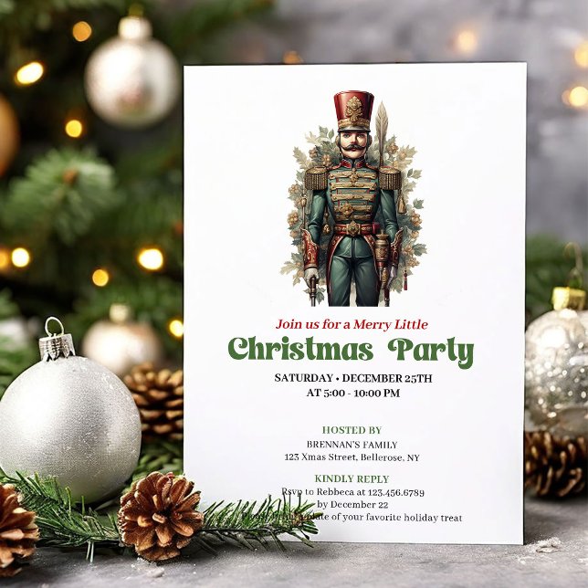 Chic Victorian Christmas Nutcracker Party Invites Einladung (Chic Victorian Christmas Nutcracker Party Invites)