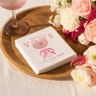 Chic Vino Vor den Gelübden Rosa Wein Bogen Brautpa Serviette