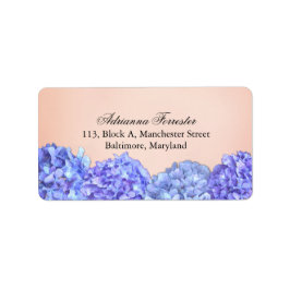 Chic Violet Hydrangeas Pink Adressaufkleber