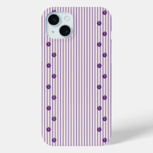 Chic Violet Stripes und Lila Blume Case-Mate iPhone Hülle