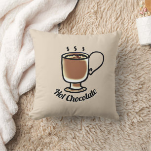 Chic Warm Beige Kaffee-Bar Heiße Schokolade Kissen