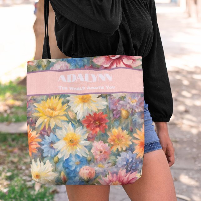 Chic Watercolor Abschluss Geschenke für Großtochte Tasche (Chic Watercolor Graduation Gifts for Granddaughter)