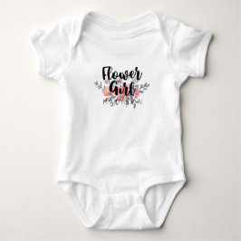 Chic Watercolor Blues Hochzeitsblume Girl Baby Strampler