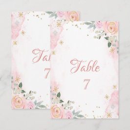 Chic Watercolor Blume Schneeflocken Einladung