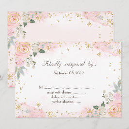 Chic Watercolor Blume Schneeflocken UAWG Einladung