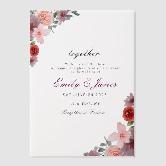 CHIC Watercolor Blumenhochzeit (Vorderseite)