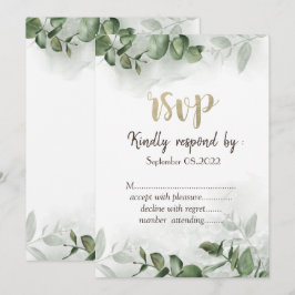 Chic Watercolor Eukalyptus Greenery UAWG Einladung