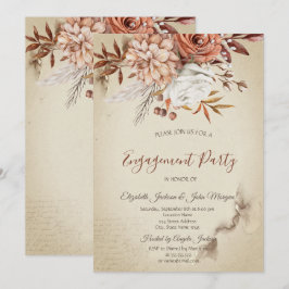 Chic Watercolor Herbst-Blume Einladung