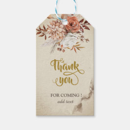 Chic Watercolor Herbst-Blume Geschenkanhänger