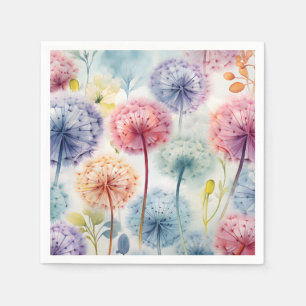 Chic Watercolor Lüstern Blumenmuster Serviette