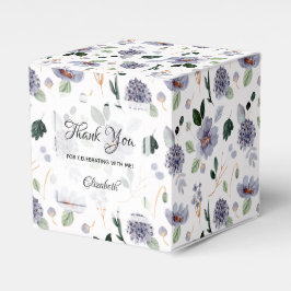 Chic Watercolor Purple Flowers Geschenkschachtel