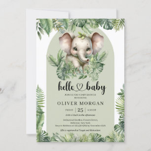 Chic Watercolor tropische Vegetation niedlicher El Einladung