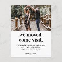 Chic We Moved Kommen Besuch Foto Typografie Bewegu