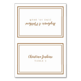 Chic Wedding Custom Rustic Brown Guest Platzkarte Tischnummer