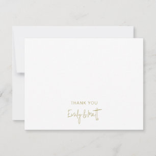 Chic Wedding danke Ihnen White Flat Note Card Mitteilungskarte