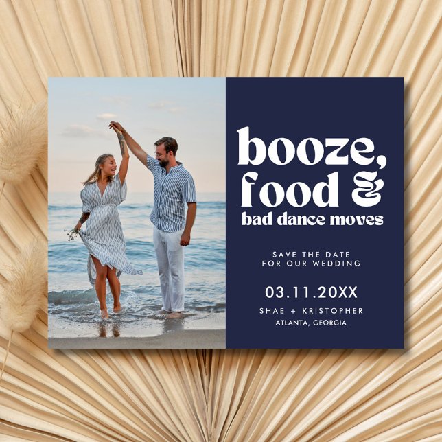 Chic Wedding Foto Save the Date Ankündigungspostkarte (Chic Wedding Photo Green Save the Date  Postcard)