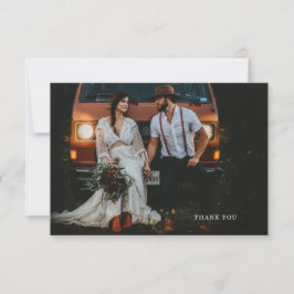 Chic Wedding Foto Vielen Dank Note Card Dankeskarte