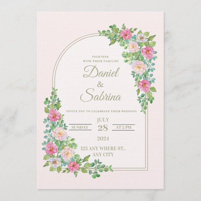 Chic Wedding Invitation | Modern Elegant Ceremony  (Devant)