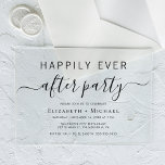Chic Wedding Reception After Party Acryleinladungen<br><div class="desc">Chic klare Acryleinladung für Ihre Hochzeit oder nach dem Party. "Happily Ever After Party" ist in einer Mischung aus einfacher Typografie und einem eleganten Drehbuch mit Swashes geschrieben.</div>
