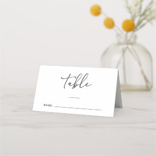 Chic Wedding Tischnummer Platzkarte