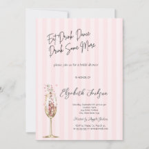 Chic Weinglas Konfetti rosa gestreift 
