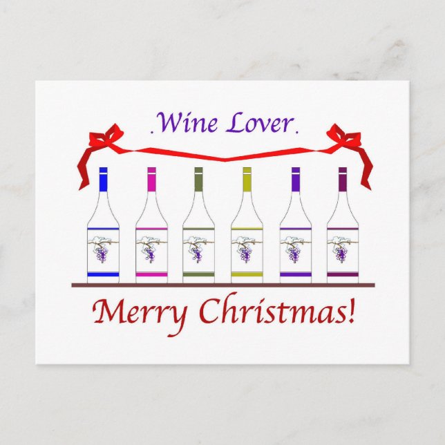 CHIC WEINLIEBER CHRISTMAS FEIERTAGSPOSTKARTE (Vorderseite)