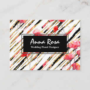 *~* Chic-weißes rotes Visitenkarte