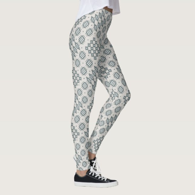 Chic Welsh Imitate Tapestry Slate Gray on Bale Gra Leggings (Rechts)