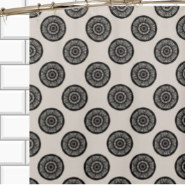 Chic Wheel Muster Mocha Brown Duschvorhang