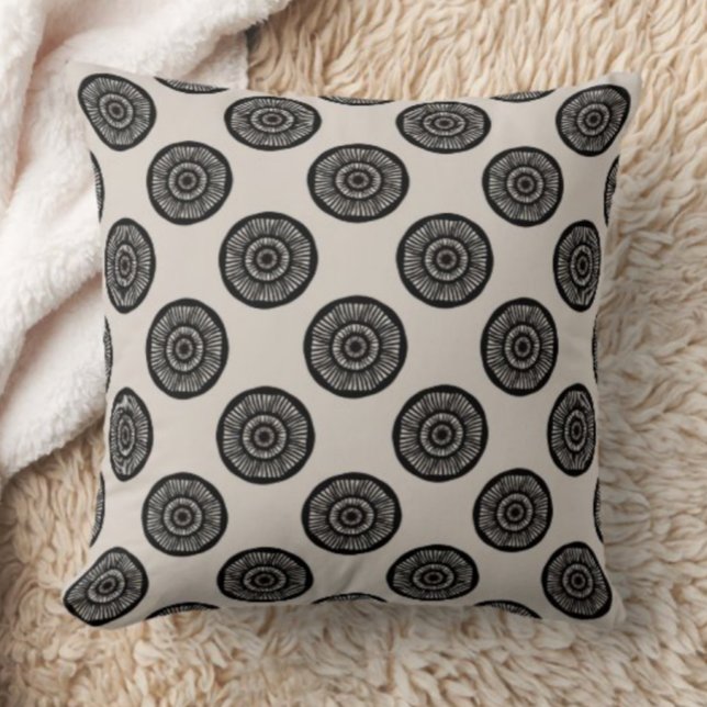 Chic Wheel Muster Mocha Brown Kissen (Von Creator hochgeladen)