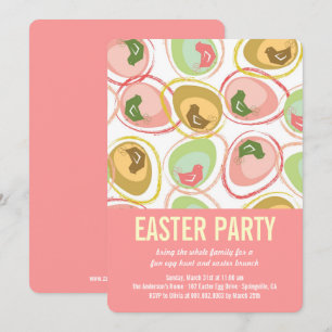 Chic Whimsical Chicks Invitation de la fête de cha