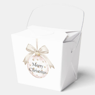 Chic White Dots Bow Ornament Weihnachten Geschenkschachtel
