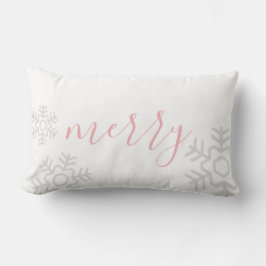 Chic White Frohe Weihnachtsfeiertage Lendenkissen