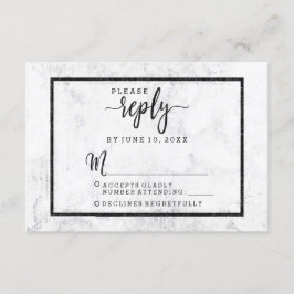 Chic White & Gray Marble Wedding Antwort UAWG