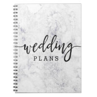Chic White & Gray Marble Wedding Planner