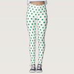 Chic White Green Polka Dot Pattern Leggings<br><div class="desc">Diese eleganten weißen Leggings verfügen über ein spielerisches, grünes Polka Dottern-Muster, das perfekt dazu geeignet ist, Ihrem lässigen Kleiderschrank oder Ihrem Kleiderschrank eine Touch Spaß und Stil hinzuzufügen. Mit einer flachen Passform und einem hochauflösenden Design sind diese Leggings für Komfort und Vielseitigkeit ausgelegt, ideal für alles vom Yoga bis zum...</div>