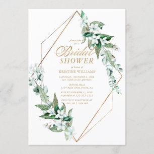 Chic White Magnolia Flora Brautparty Einladung