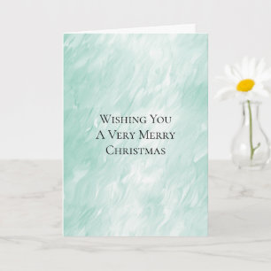 Chic White Mint Weihnachten Karte
