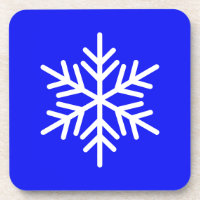 Chic White Nordic Snowflake auf hellen Royal Blue