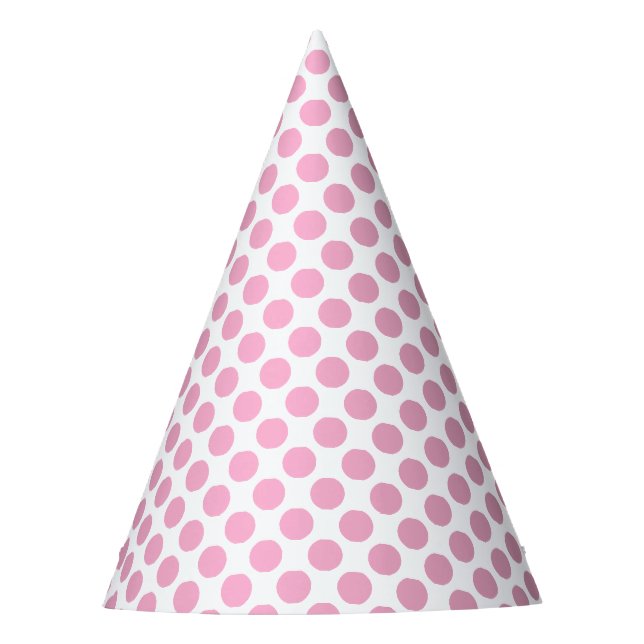Chic White Party Hut mit Shiny Light Pink Docks Partyhütchen (Vorderseite)