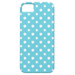 Chic White Polka Dots auf Türkis Case-Mate iPhone Hülle